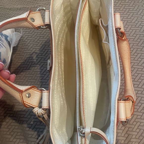 Vintage Celine Orange and Cream Handbag with Tassels - Picture 4 of 5